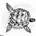 Turtle tattoo design idea