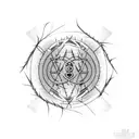 barbed wire seperates us tattoo design idea