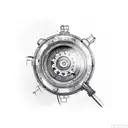 engine piston tattoo design idea