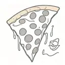 cheesy pizza slice smiley face pepperoni tattoo design idea