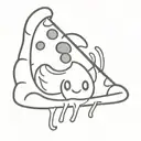 cheesy pizza slice smiley faces pepperoni pizza tattoo design idea