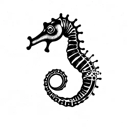 Animal Tribal Tattoo Cool Seahorse Design Stock Vector (Royalty Free)  1917824879 | Shutterstock