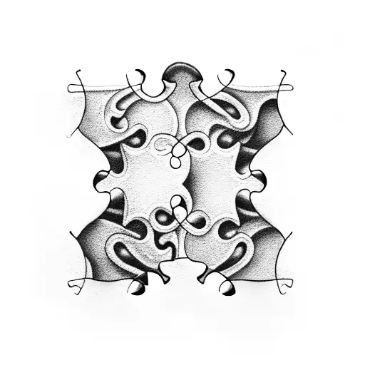 puzzle piece tattoo design idea