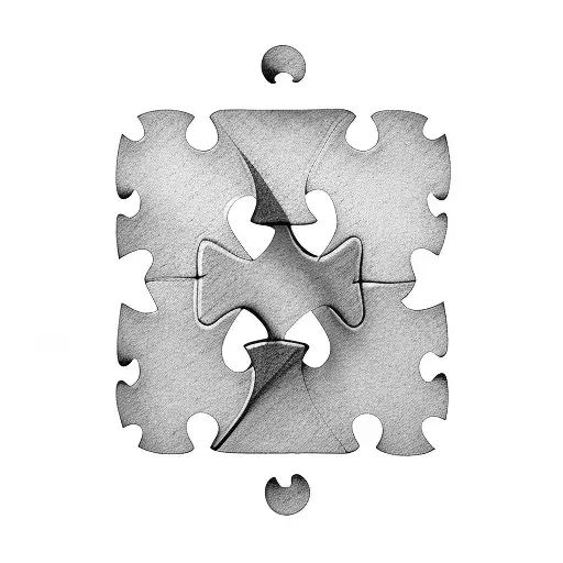 puzzle piece tattoo design idea