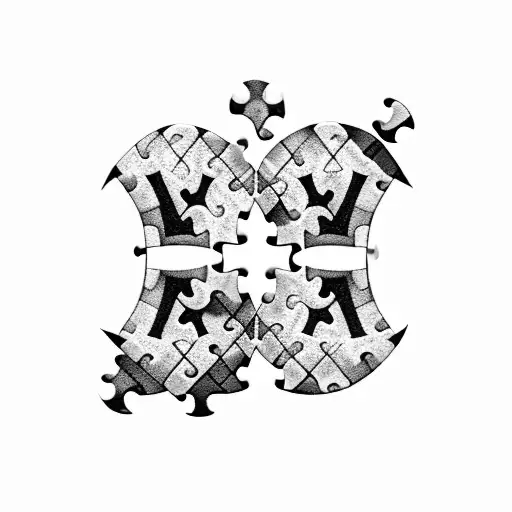 puzzle piece tattoo design idea