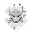 puzzle piece tattoo design idea