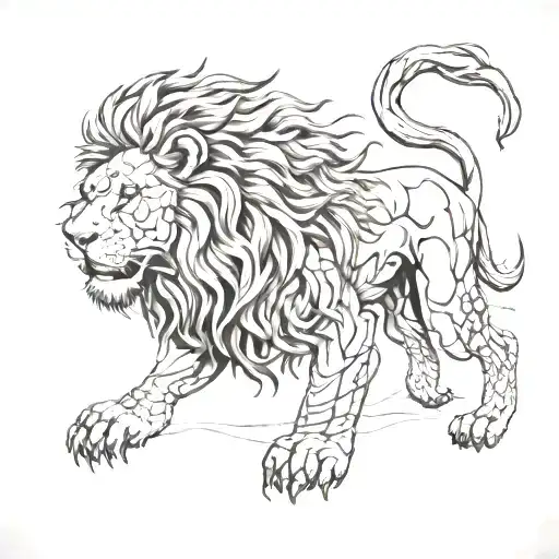 Leo lion tattoo design idea
