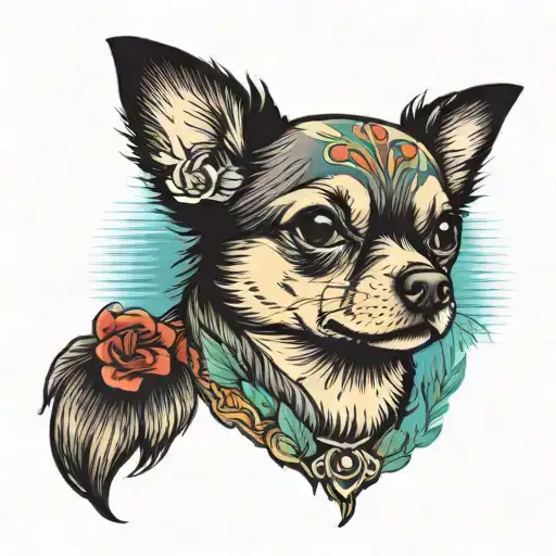 chihuahua tattoo design idea