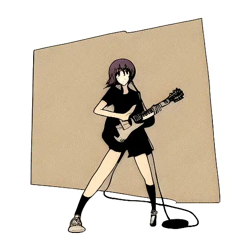 guitar and mic tattoo design idea