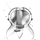 guitar and sing tattoo design idea