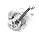 guitar and sing tattoo design idea