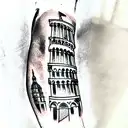 leaning tower of pisa, eiffel tower, barcelona, venice italy, florence italy, tr tattoo design idea