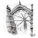 paris, pisa,florence,rome,barcelona,intricate, highly detailed, 8k,tattoo tattoo design idea