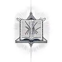 A realistic tattoo of an open Bible with rays of light shining out from its pages, symbolizing the client's devotion to the Bible and their faith tattoo design idea