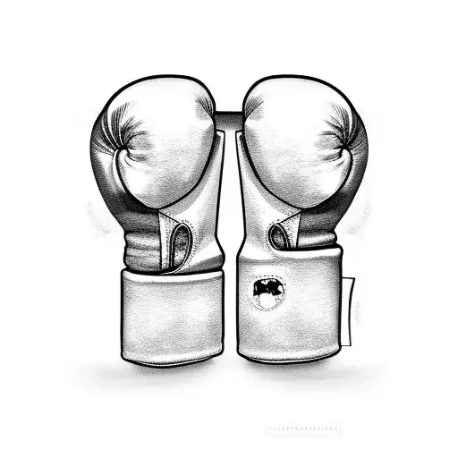 boxing gloves. angels. catholic cross  tattoo design idea