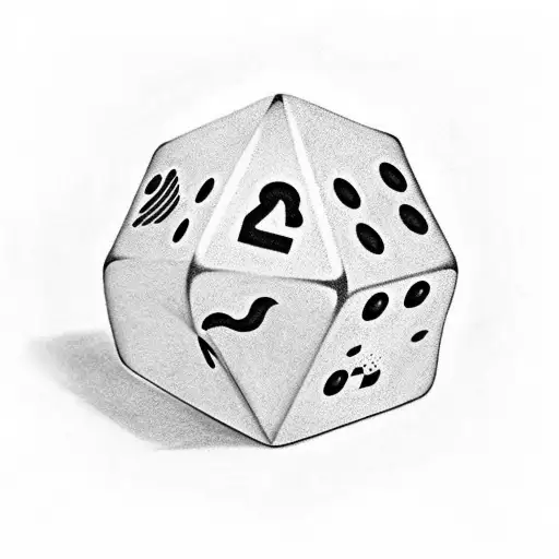 Dice, beat the odds, do the numbers, remain humble  tattoo design idea