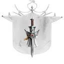 medieval knights sword tattoo design idea