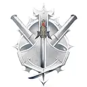 medieval knights sword tattoo design idea