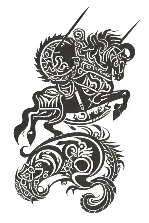 hussar mixed tattoo design idea