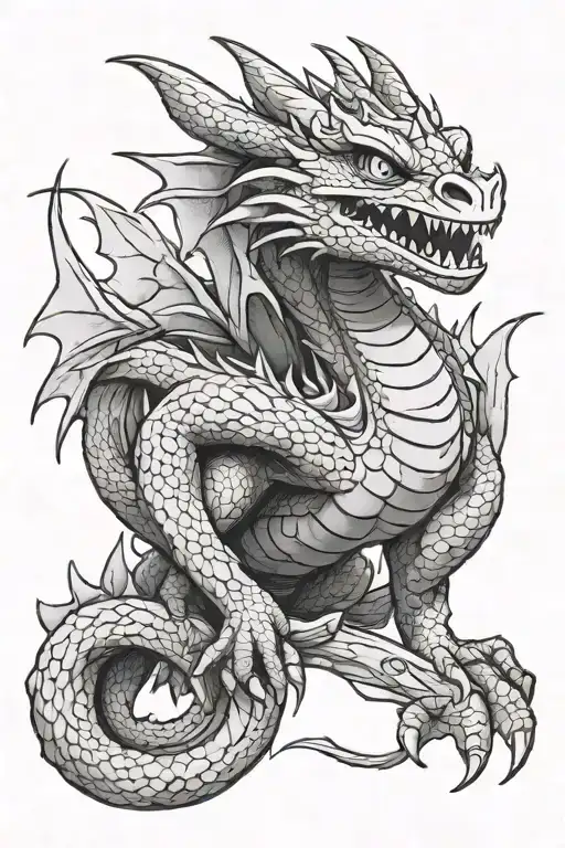 toothless dragon tattoo design idea