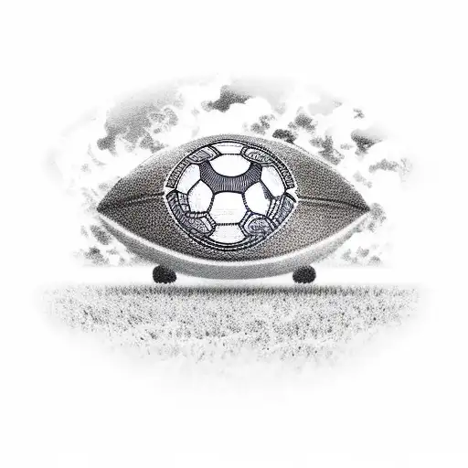 Football stadium filled with cheering fans tattoo design idea