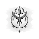 barbados trident tattoo design idea