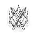 barbados trident tattoo design idea