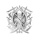 barbados trident tattoo design idea