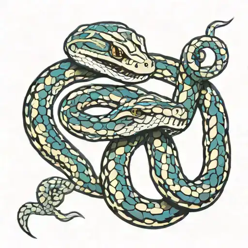 gadsden snake breaking free from chains tattoo design idea