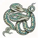 gadsden snake breaking free from chains tattoo design idea