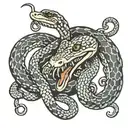 gadsden snake breaking free from chains tattoo design idea