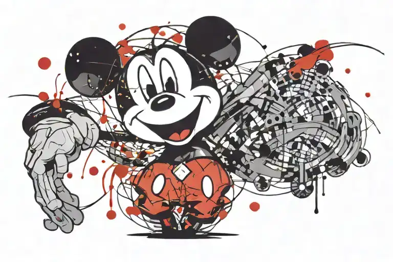 Mickey Mouse tattoo design idea
