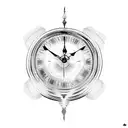 1 clock 2 angels tattoo design idea