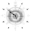 1 clock 2 angels tattoo design idea