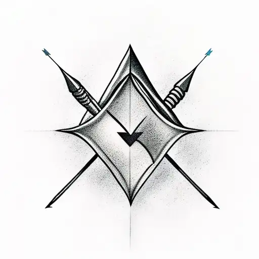 arrow pointed at the Milky way  tattoo design idea