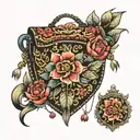 fancy bags tattoo design idea