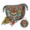 fancy bags tattoo design idea