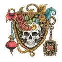 fancy bags tattoo design idea