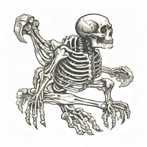 physical therapy bones  tattoo design idea