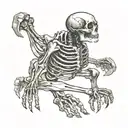 physical therapy bones  tattoo design idea