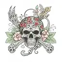 physical therapy bones  tattoo design idea