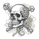 physical therapy bones  tattoo design idea