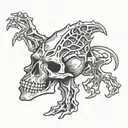 physical therapy bones  tattoo design idea