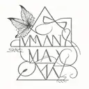 live many words tattoo design idea