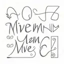 live many words tattoo design idea