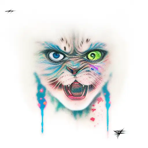 eren with selen tattoo design idea