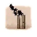 Tatuaje de attack on titan minimalista, murallas rose maria  tattoo design idea