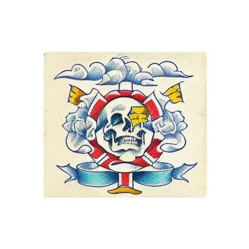 a amerixan traditional style womans hand snapping cigarrettes and needles in half tattoo design idea