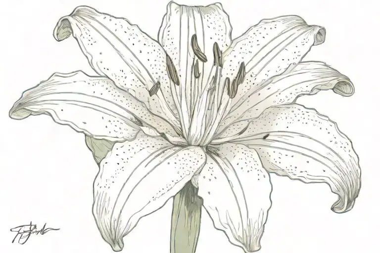 one lily flower around the name 'Summer-– tattoo design idea