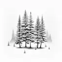 evergreen tree tattoo design idea